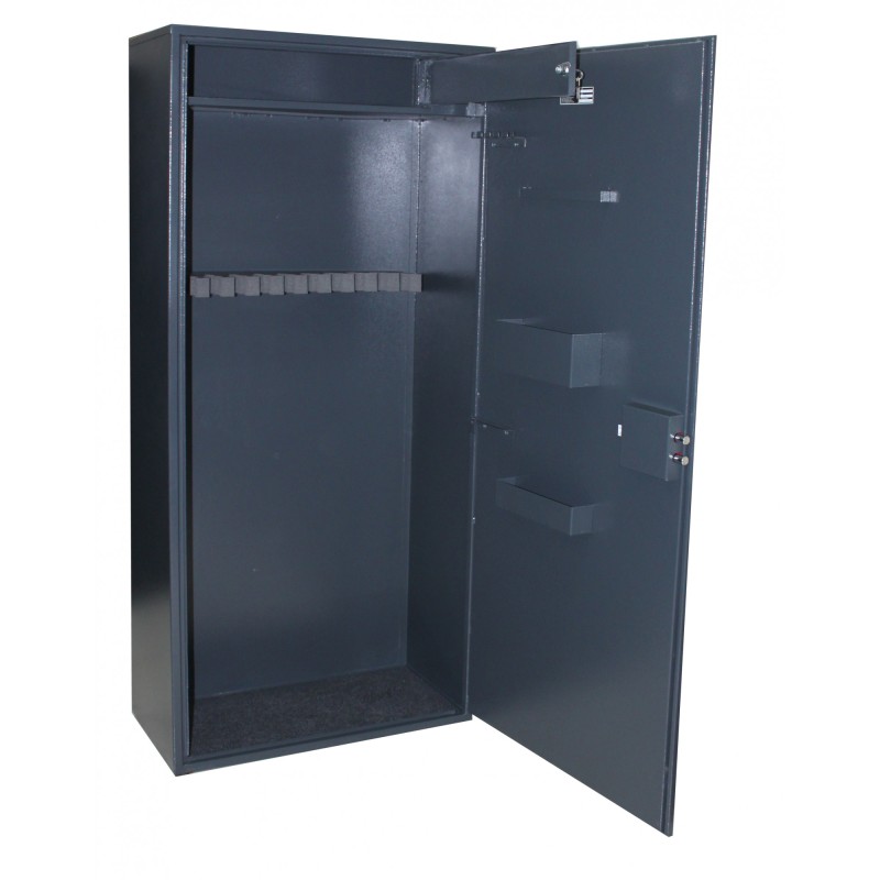 ARMOURED CABINET FOR 12 RIFLES WITH TREASURE