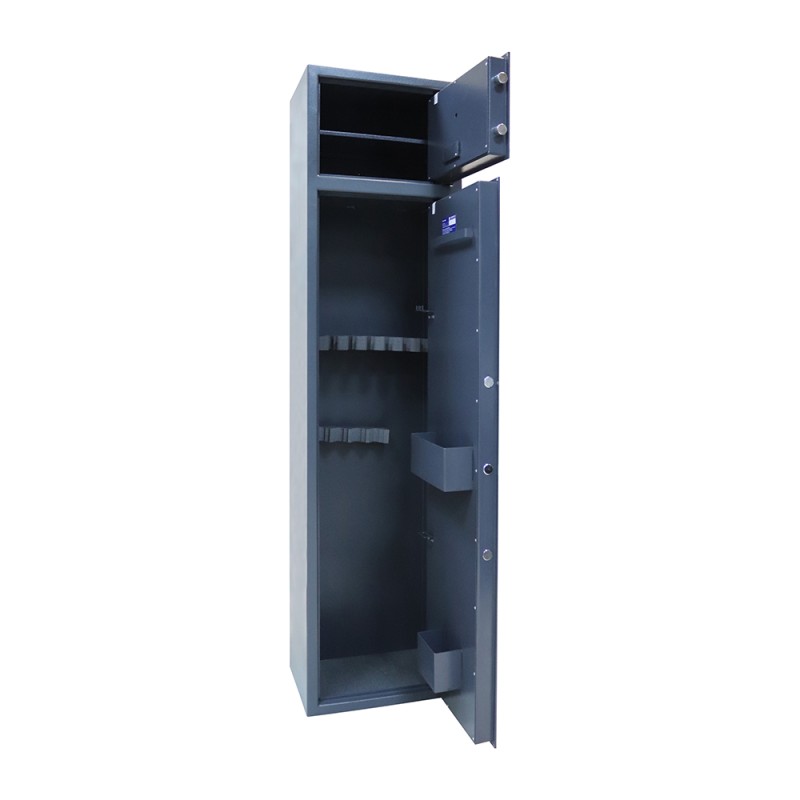 ARMOURED CABINET FOR 7 RIFLES WITH UPPER TESORETTO