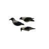 SET DA 3PZ DI STAMPI CORNACCHIA GRIGIA FLOCKED