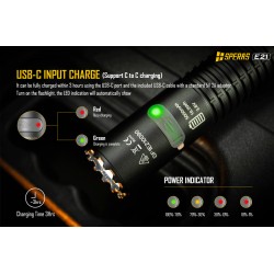 LED FLASHLIGHT 2000 LUMENS WITH LIGHT BEAM UP TO 320M