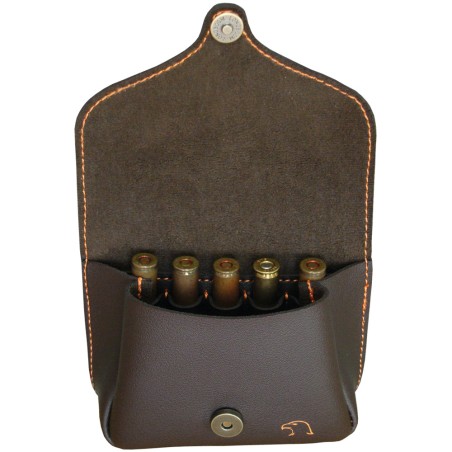 5-CELL LEATHER RIFLE SHOT HOLDER