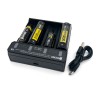 CARICA BATTERIE CON INDICATORE LED A 4 SLOT