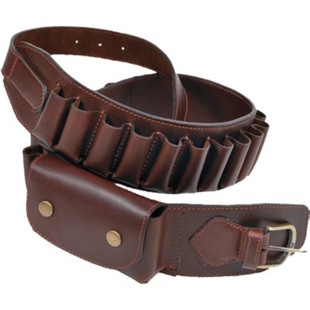 LEATHER CARTRIDGE CASE CAL 12 WITH SIDE POCKET