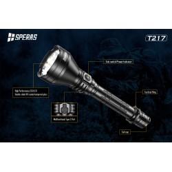 TORCIA LED 1400 LUMENS CON FASCIO DI LUCE FINO A 1400M