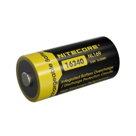 BATTERIA RICARICABILE 16340 /RCR123A 3,6V 950mAh