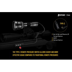 TORCIA LED CON ZOOM 800 LUMENS CON FASCIO DI LUCE FINO A 79M