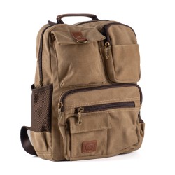ZAINO IN CANVAS E ECO-PELLE 15L