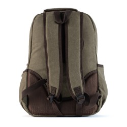CANVAS AND ECO-LEATHER BACKPACK 20L