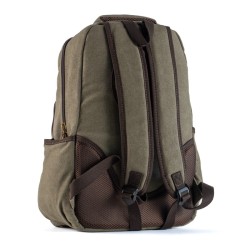 CANVAS AND ECO-LEATHER BACKPACK 20L