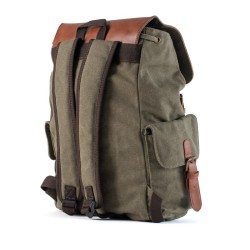 ZAINO IN CANVAS E ECO-PELLE 20L