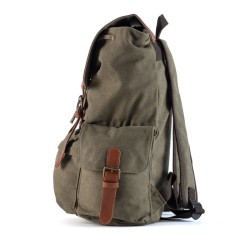 ZAINO IN CANVAS E ECO-PELLE 20L