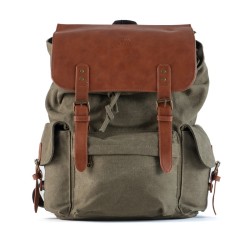 ZAINO IN CANVAS E ECO-PELLE 20L