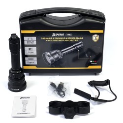 TORCIA LED CON ZOOM 800 LUMENS CON FASCIO DI LUCE FINO A 79M