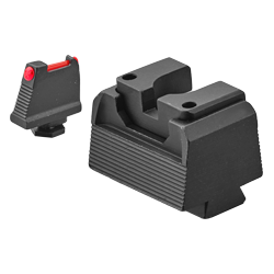 BLACK/FIBER NOTCH AND SIGHT SET FOR RED DOT