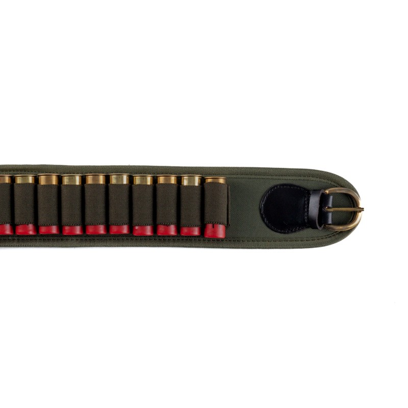 CARTUCCERA IN PELLE E POLIESTERE CON CELLE ELASTICHE PER CAL 12 O 20