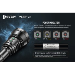 LED FLASHLIGHT 10000 LUMENS WITH LIGHT BEAM UP TO 574M