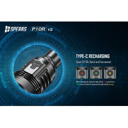 LED FLASHLIGHT 10000 LUMENS WITH LIGHT BEAM UP TO 574M