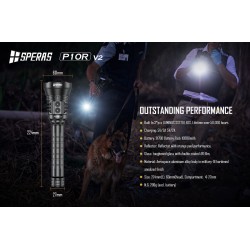 LED FLASHLIGHT 10000 LUMENS WITH LIGHT BEAM UP TO 574M