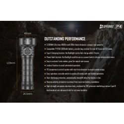 TORCIA LED 4000 LUMENS CON FASCIO DI LUCE FINO A 288M