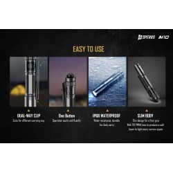 200 LUMENS LED FLASHLIGHT WITH LIGHT BEAM UP TO 58M
