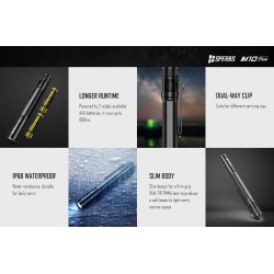 LED FLASHLIGHT 250 LUMENS WITH LIGHT BEAM UP TO 70M