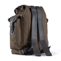 CANVAS AND LEATHER BACKPACK SMALL 20L