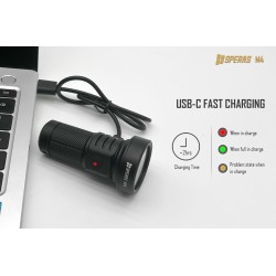 1320 LUMENS LED FLASHLIGHT WITH LIGHT BEAM UP TO 652M