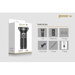 1320 LUMENS LED FLASHLIGHT WITH LIGHT BEAM UP TO 652M